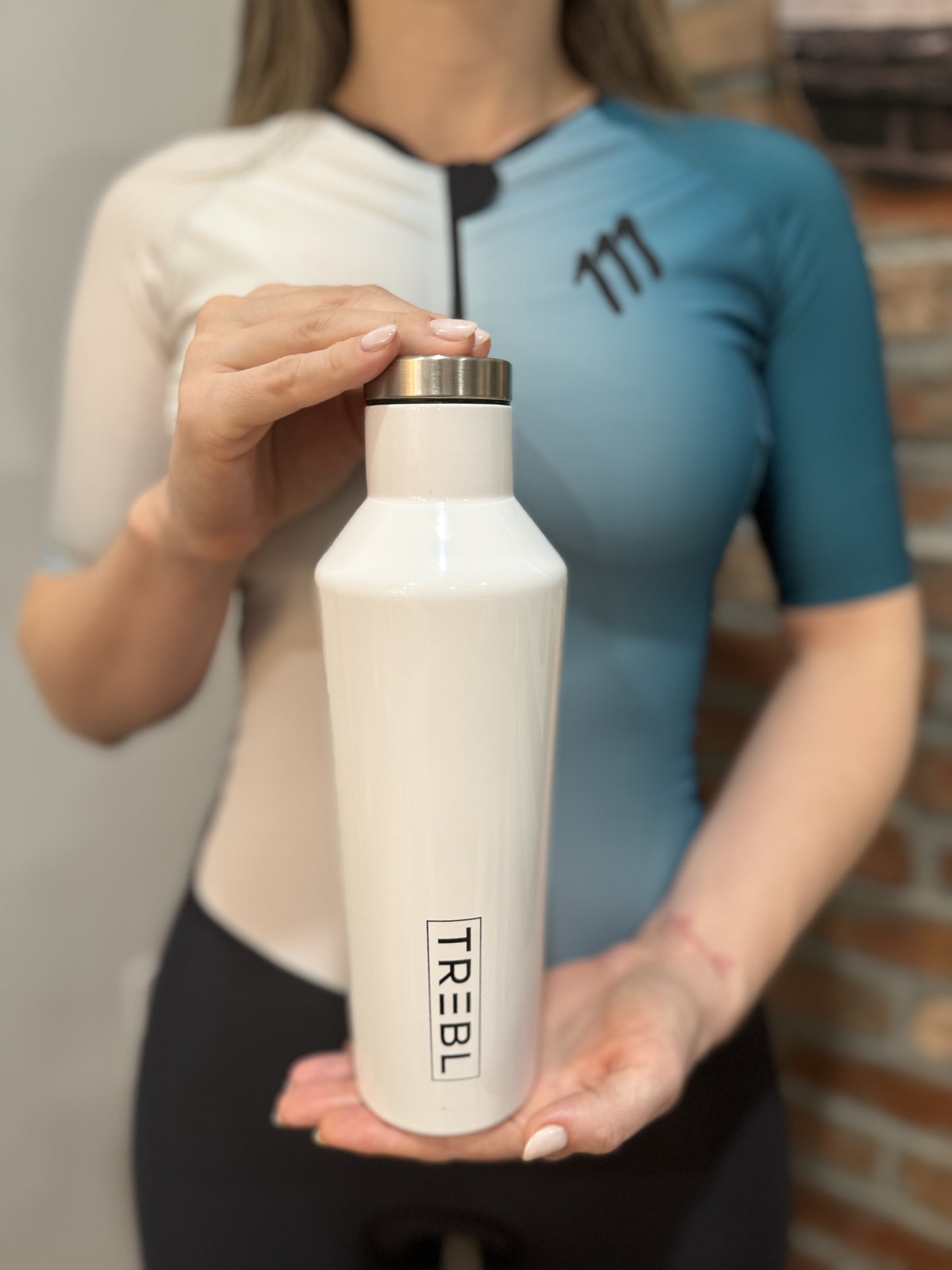 TREBL Stainless Steel Bottle White